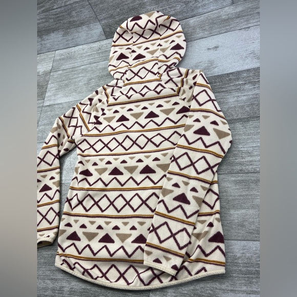 The North Face Fleece Hoodie Womens Small Aztec Cowl Neck Pullover Southwest - Picture 12 of 16